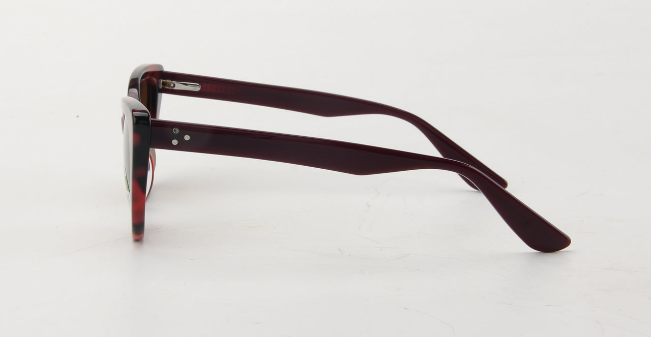 Women Insignia Sunglasses: Tropicana - Red Tortoise Dark - SpecSMART Eye Clinic (Side View)