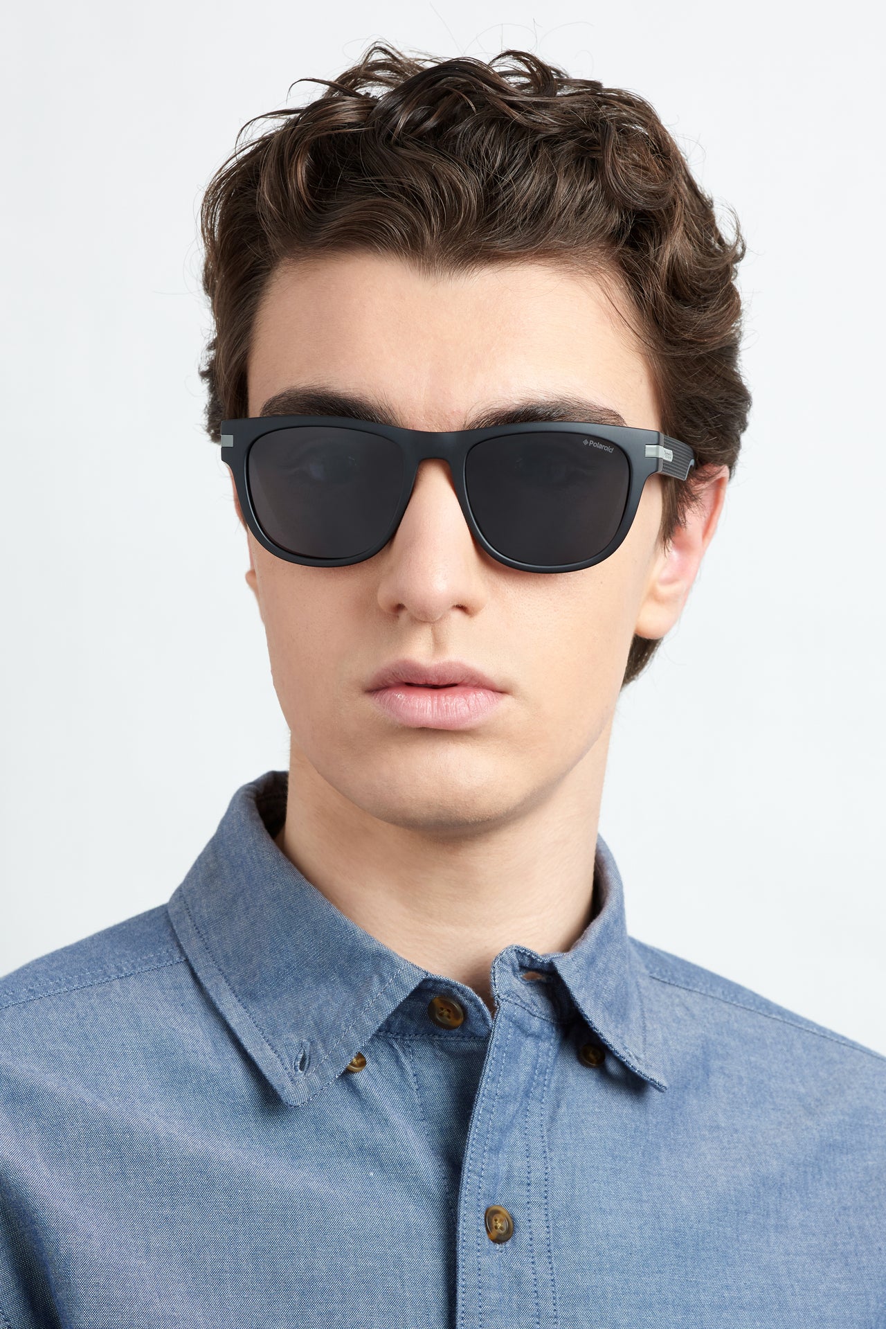 Men Polaroid Sunglasses: PLD 2065/S - Matte Black - SpecSMART Eye Clinic (Front Face View)