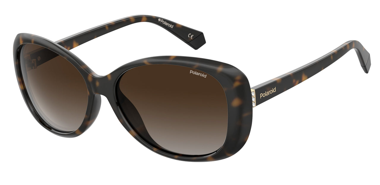 Women Polaroid Sunglasses: PLD 4097/S - Havana - SpecSMART Eye Clinic (Diagonal View)