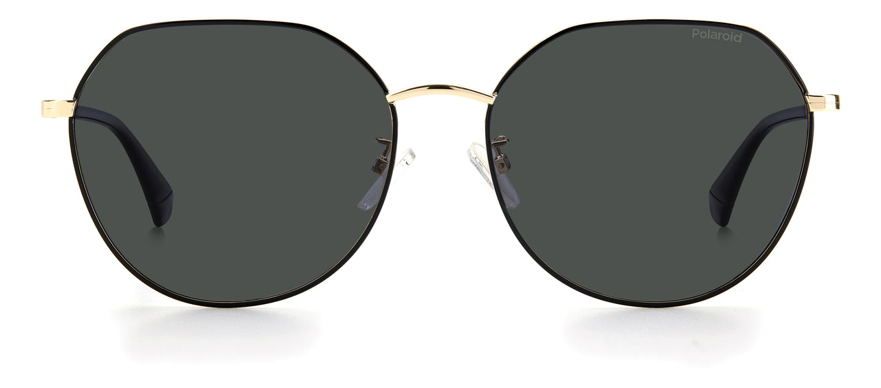 Women Polaroid Sunglasses: PLD 4106/G/S - Gold Black - SpecSMART Eye Clinic (Front View)