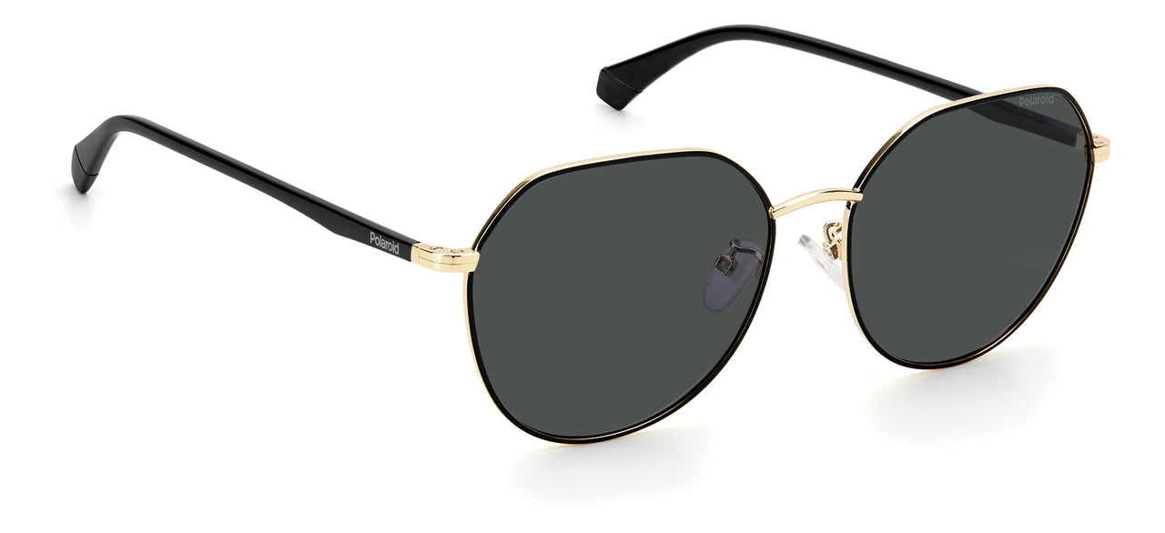 Women Polaroid Sunglasses: PLD 4106/G/S - Gold Black(2) - SpecSMART Eye Clinic (Diagonal View)