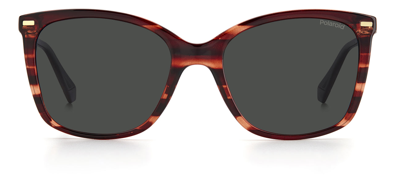 Women Polaroid Sunglasses: PLD 4108/S - Red Havana - SpecSMART Eye Clinic (Front View)