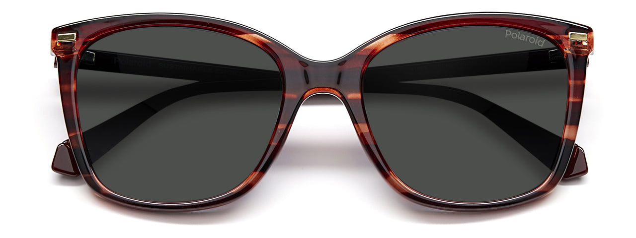 Women Polaroid Sunglasses: PLD 4108/S - Red Havana(2) - SpecSMART Eye Clinic (Front View)