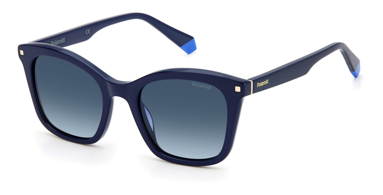 Women Polaroid Sunglasses: PLD 4110/S/X - Blue - SpecSMART Eye Clinic (Diagonal View)