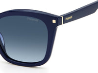 Thumbnail for Women Polaroid Sunglasses: PLD 4110/S/X - Blue - SpecSMART Eye Clinic (Zoom View)