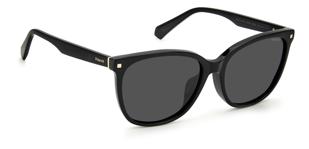 Women Polaroid Sunglasses: PLD 4113/F/S/X - Black(2) - SpecSMART Eye Clinic (Diagonal View)