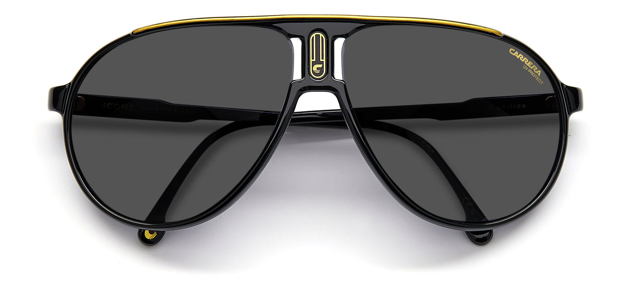 Unisex Carrera Sunglasses: Champion65/N - Black(2) - SpecSMART Eye Clinic (Front View)