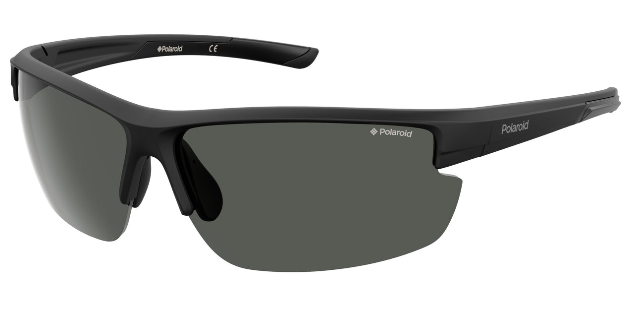 Men Polaroid Sport Sunglasses: PLD 7027/S - Black - SpecSMART Eye Clinic (Diagonal View)