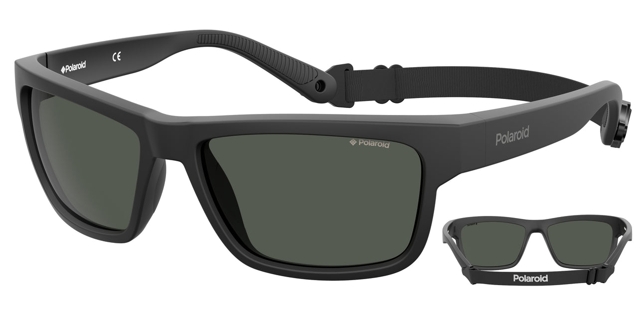Men Polaroid Sport Sunglasses: PLD 7031/S - Black - SpecSMART Eye Clinic (Diagonal View)