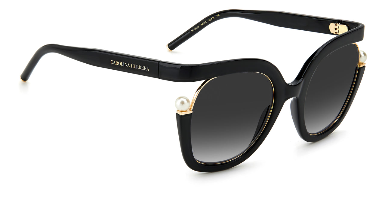 Women Carolina Herrera Sunglasses: CH 0003/S - Black(2) - SpecSMART Eye Clinic (Diagonal View)