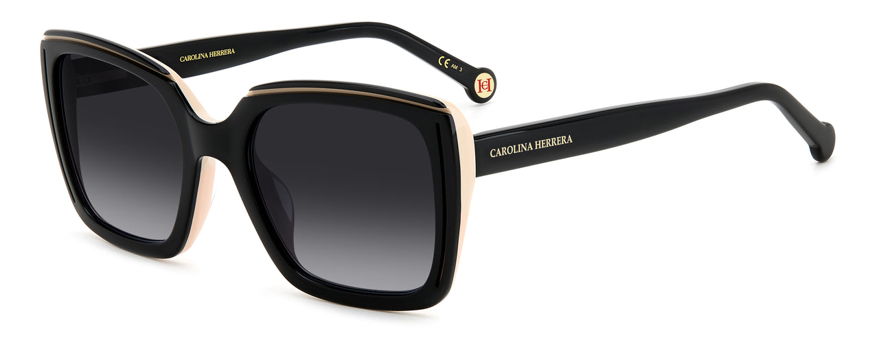 Women Carolina Herrera Sunglasses: HER 0143/G/S - Black Nude - SpecSMART Eye Clinic (Diagonal View)