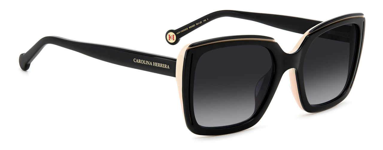 Women Carolina Herrera Sunglasses: HER 0143/G/S - Black Nude(2) - SpecSMART Eye Clinic (Diagonal View)