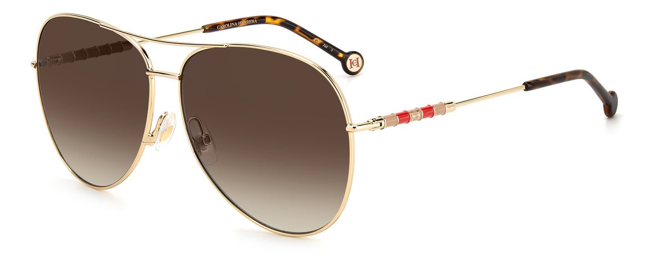 Women Carolina Herrera Sunglasses: CH 0034/S - Gold - SpecSMART Eye Clinic (Diagonal View)