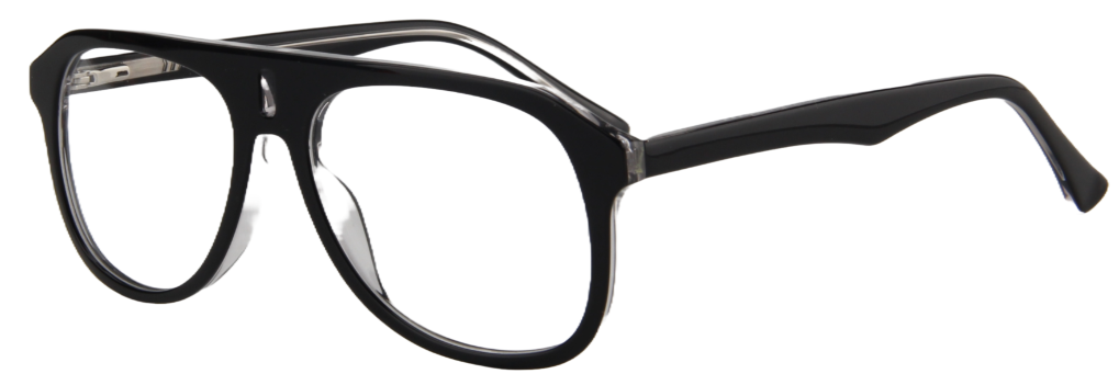 Men Access Eyeglasses : Owen - Black Crystal - SpecSMART Eye Clinic (Diagonal View)