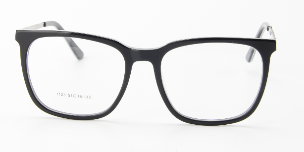 Men Insignia Eyeglasses: Sadiq- Black - SpecSMART Eye Clinic (Front View)