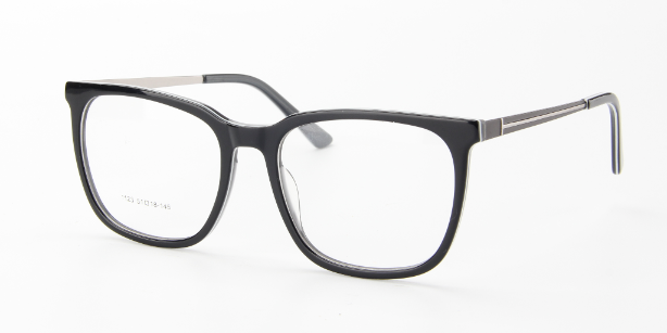 Men Insignia Eyeglasses: Sadiq- Black - SpecSMART Eye Clinic (Diagonal View)