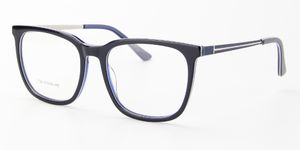 Men Insignia Eyeglasses: Sadiq- Blue - SpecSMART Eye Clinic (Diagonal View)