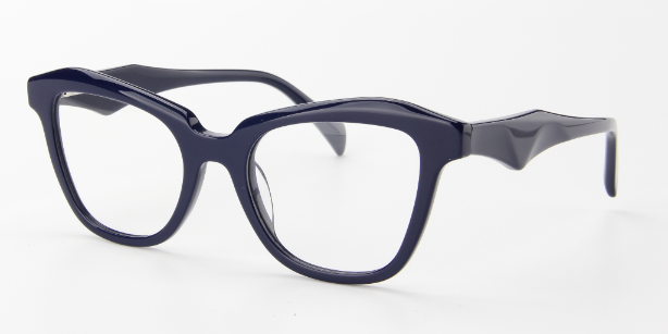 Women Access Eyeglasses: Ember Dark Blue - SpecSMART Eye Clinic (Diagonal View)