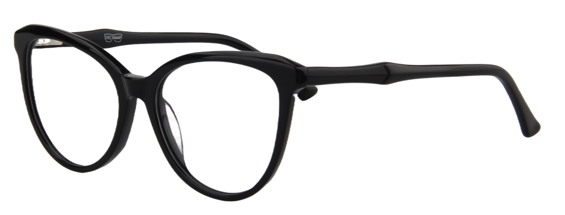 Women Access Eyeglasses : Kate - Black - SpecSMART Eye Clinic (Diagonal View)
