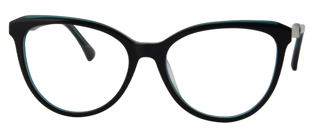 Women Access Eyeglasses : Kate - Black Dark Green - SpecSMART Eye Clinic (Front View)