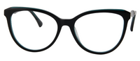 Thumbnail for Women Access Eyeglasses : Kate - Black Dark Green - SpecSMART Eye Clinic (Front View)