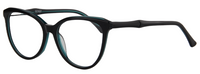Thumbnail for Women Access Eyeglasses : Kate - Black Dark Green - SpecSMART Eye Clinic (Diagonal View)
