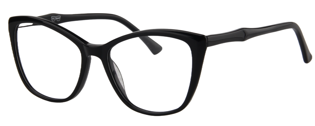Women Access Eyeglasses : Carole - Black - SpecSMART Eye Clinic (Diagonal View)