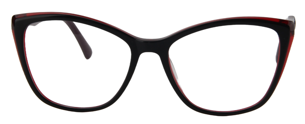Women Access Eyeglasses : Carole - Black Red - SpecSMART Eye Clinic (Front View)