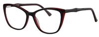 Thumbnail for Women Access Eyeglasses : Carole - Black Red - SpecSMART Eye Clinic (Diagonal View)