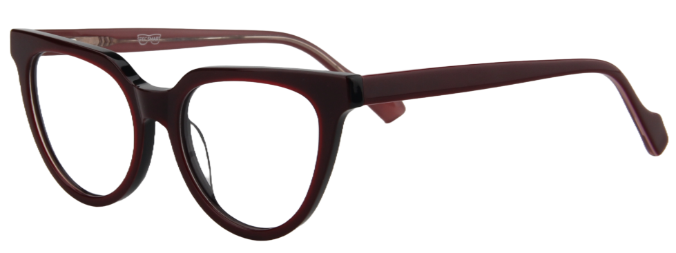 Women Access Eyeglasses : Teckla - Burgundy - SpecSMART Eye Clinic (Diagonal View)