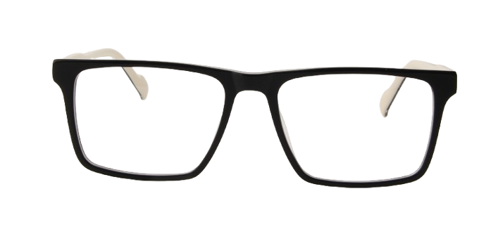 Men Access Eyeglasses: Raya Black/White - SpecSMART Eye Clinic (Front View)