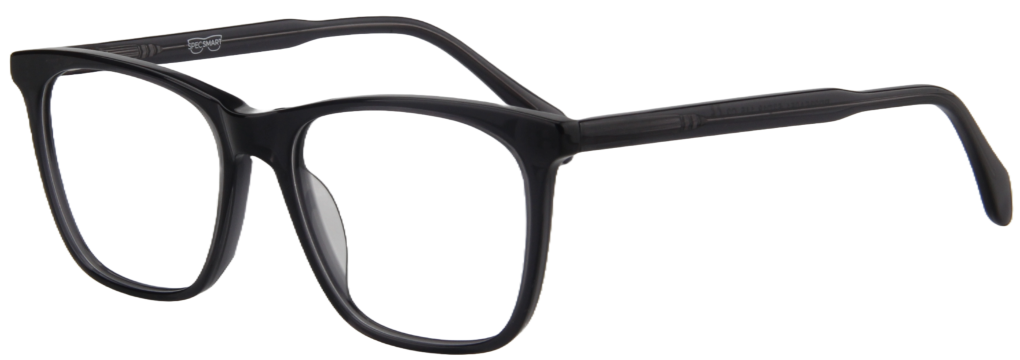 Men Access Eyeglasses : Aiden - Transparent Dark Grey - SpecSMART Eye Clinic (Diagonal View)