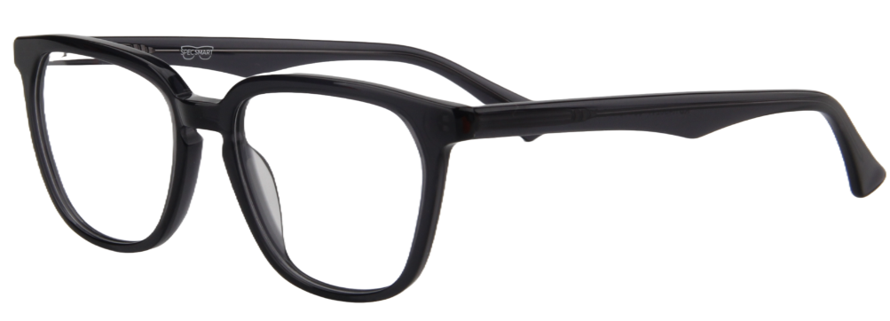Men Access Eyeglasses : Neal - Transparent Dark Grey - SpecSMART Eye Clinic (Diagonal View)
