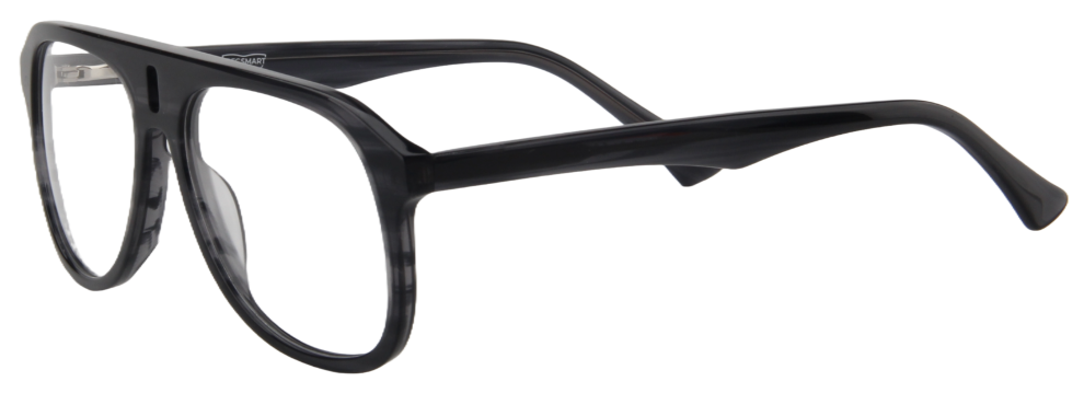Men Access Eyeglasses : Owen - Transparent Dark Grey - SpecSMART Eye Clinic (Diagonal View)