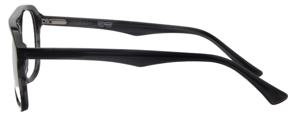 Men Access Eyeglasses : Owen - Transparent Dark Grey - SpecSMART Eye Clinic (Side View)