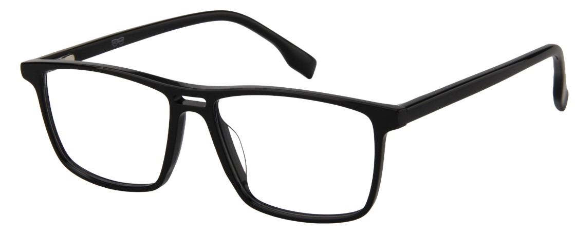 Men Access Eyeglasses: Nathaniel - Black - SpecSMART Eye Clinic (Diagonal View)