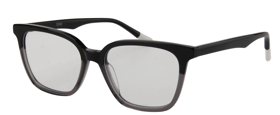 Men Access Eyeglasses: Percy - Black White - SpecSMART Eye Clinic (Diagonal View)