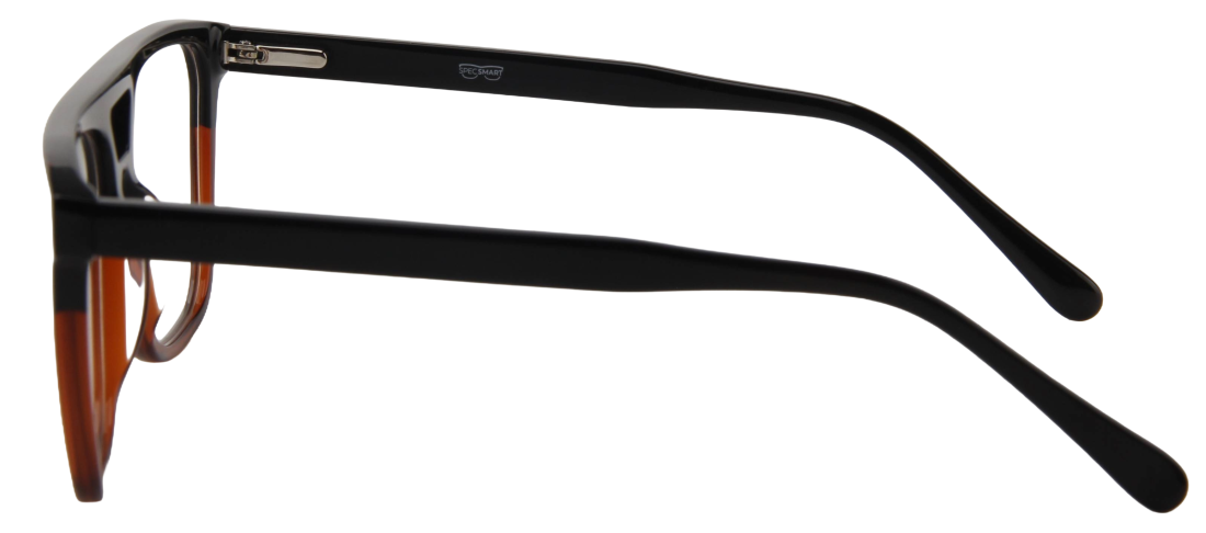 Men Access Eyeglasses: Rupert - Black Brown - SpecSMART Eye Clinic (Side View)