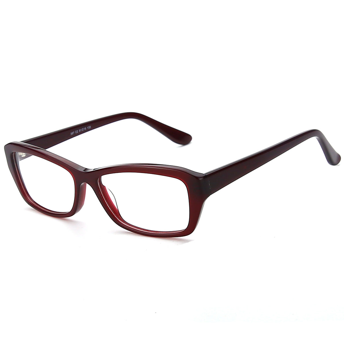 Women Access Eyeglasses: Efe - Burgundy - SpecSMART Eye Clinic (Diagonal View)