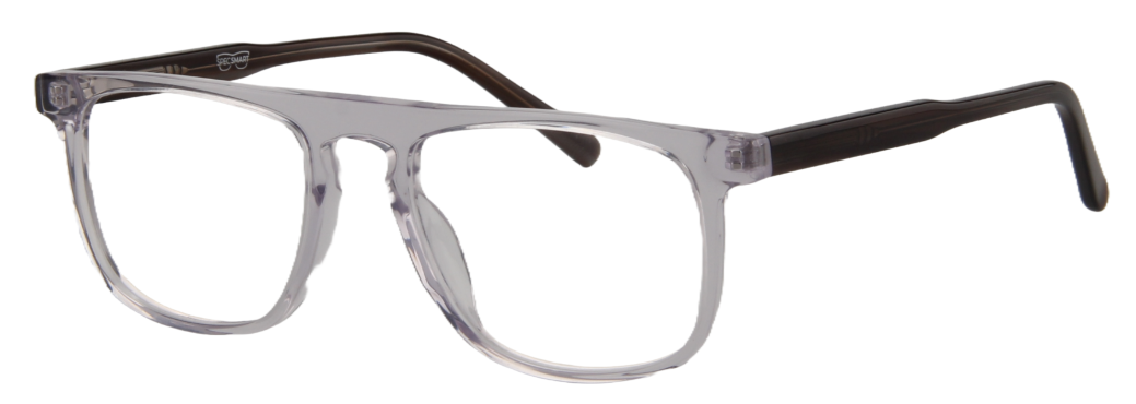 Men Calypso Eyeglasses : Ryan - Transparent Brown - SpecSMART Eye Clinic (Diagonal View)