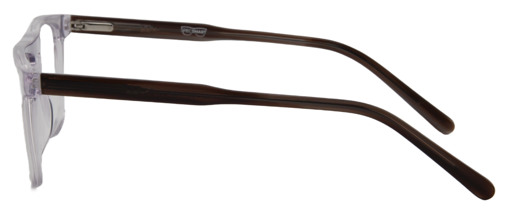 Men Calypso Eyeglasses : Ryan - Transparent Brown - SpecSMART Eye Clinic (Side View)