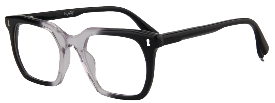 Men Insignia Eyeglasses : Ayuba - Transparent Black - SpecSMART Eye Clinic (Diagonal View)