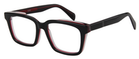Thumbnail for Men Urban Eyeglasses: Duke - Black Red - SpecSMART Eye Clinic (Diagonal View)