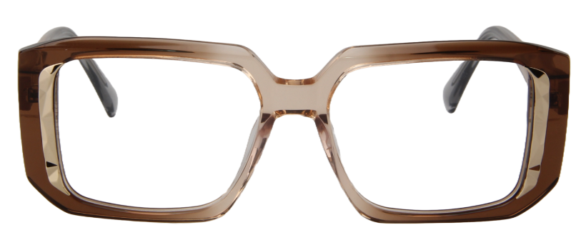 Women Vista Eyeglasses: Karis - Brown Gold - SpecSMART Eye Clinic (Front View)