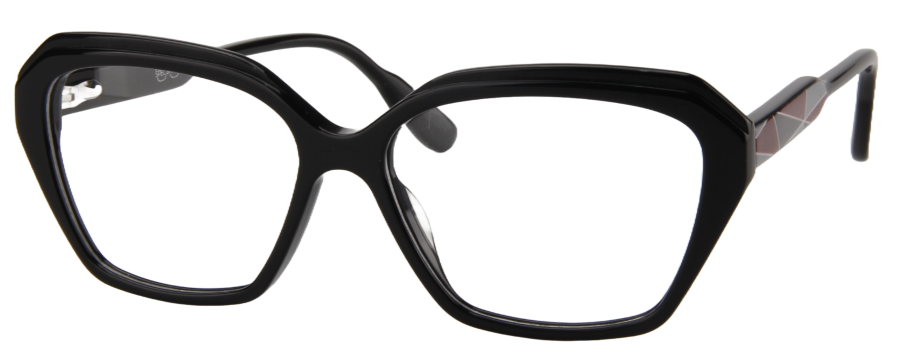 Women Vista Eyeglasses: Nora - Black - SpecSMART Eye Clinic (Diagonal View)
