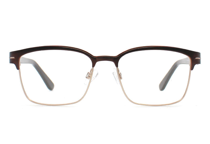 Men Insignia Eyeglasses: Kim - Brown - SpecSMART Eye Clinic (Front View)