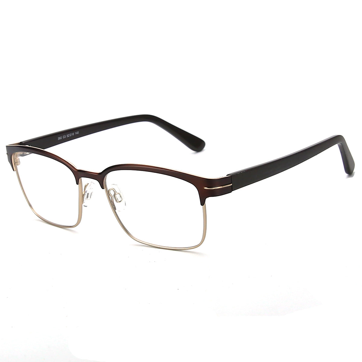 Men Insignia Eyeglasses: Kim - Brown - SpecSMART Eye Clinic (Diagonal View)