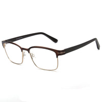 Thumbnail for Men Insignia Eyeglasses: Kim - Brown - SpecSMART Eye Clinic (Diagonal View)