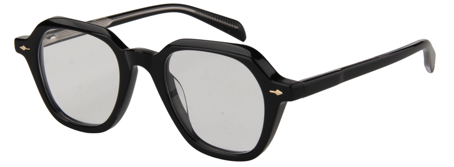 Men Urban Eyeglasses: Damian - Black - SpecSMART Eye Clinic (Diagonal View)