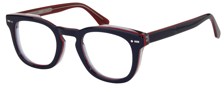 Men Urban Eyeglasses: Edwin - Blue Red - SpecSMART Eye Clinic (Diagonal View)